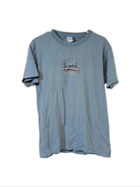 Vintage 90’s Embroidered Alaska T-Shirt Heavy Cotton Grey Men’s LARGE PSI